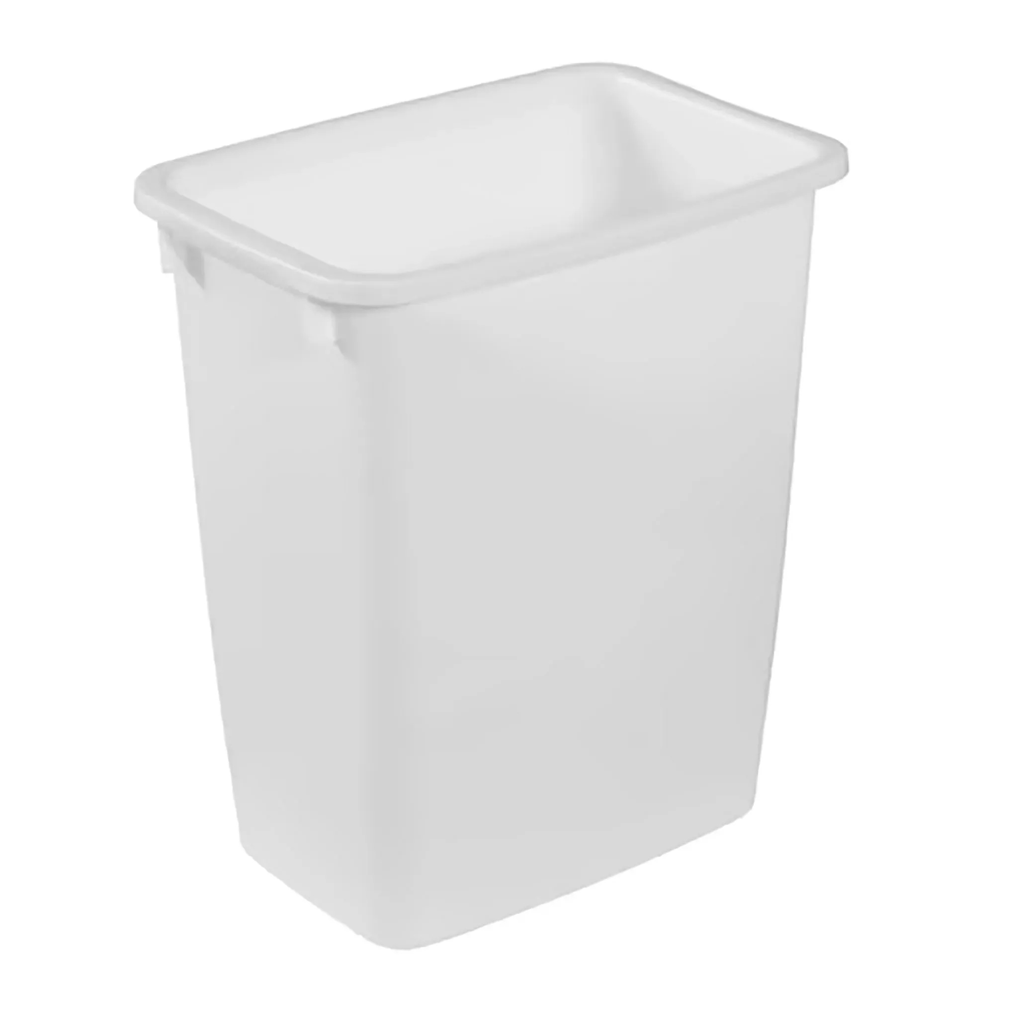 21 Qt White Plastic Wastebasket