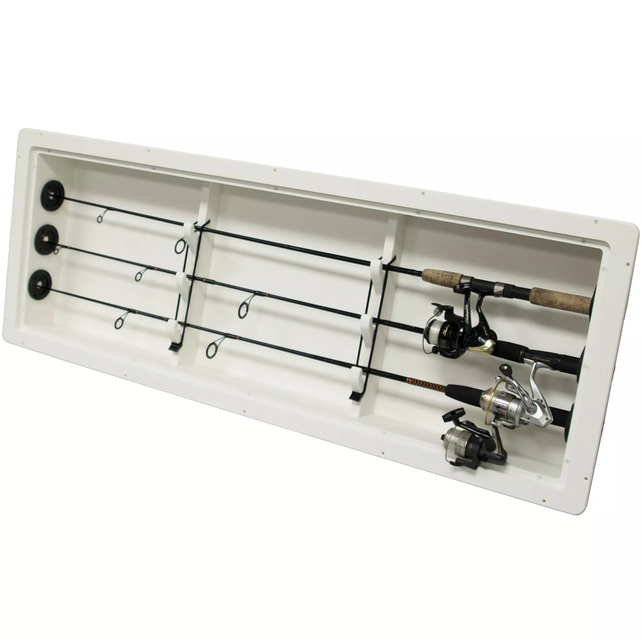 3 Rod Gunwale Rod Holder Box