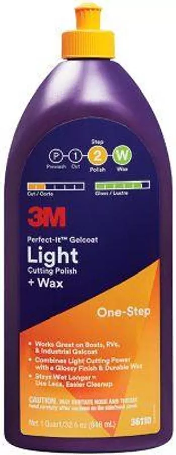3M GELCOAT LIGHT CUTTING POLISH WAX – QT