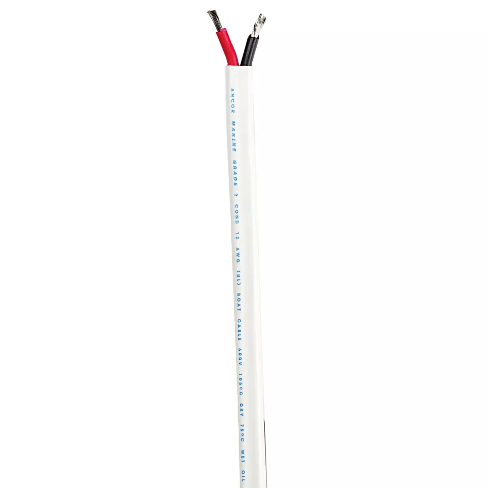 Ancor Standard Duplex Cable – Flat 8/2 – 2x8mm² – Red/Black – 100′
