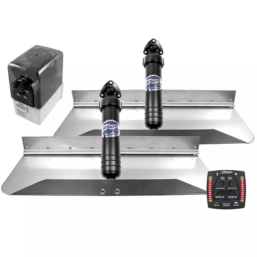 Bennett Marine 24×9 Hydraulic Trim Tab System w/One Box Indication