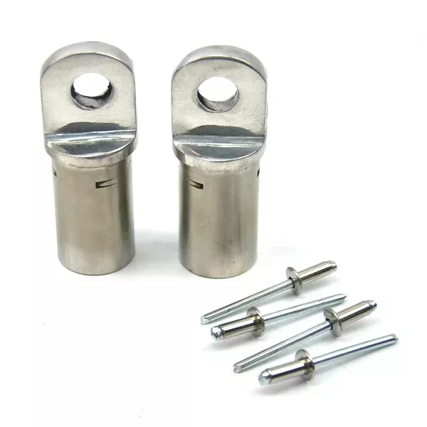 Bimini: Eye End Inner Cap for 1″ Pole, 360 Degree Turning Hole, Stainless Steel