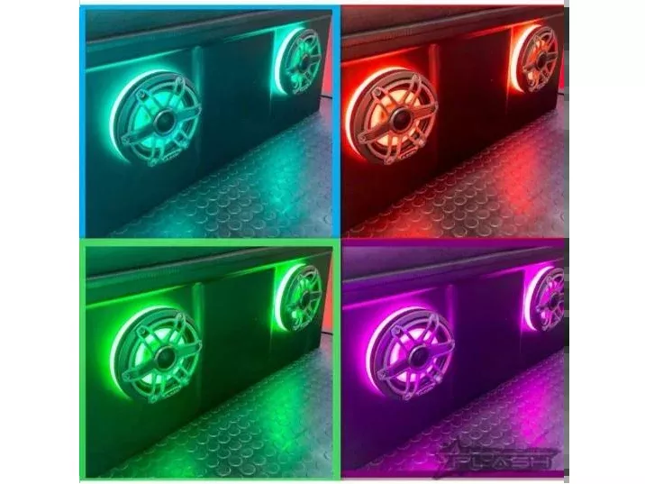 PLASHLIGHTS Multicolor LED Speaker Rings – High Output – JL Audio 12″