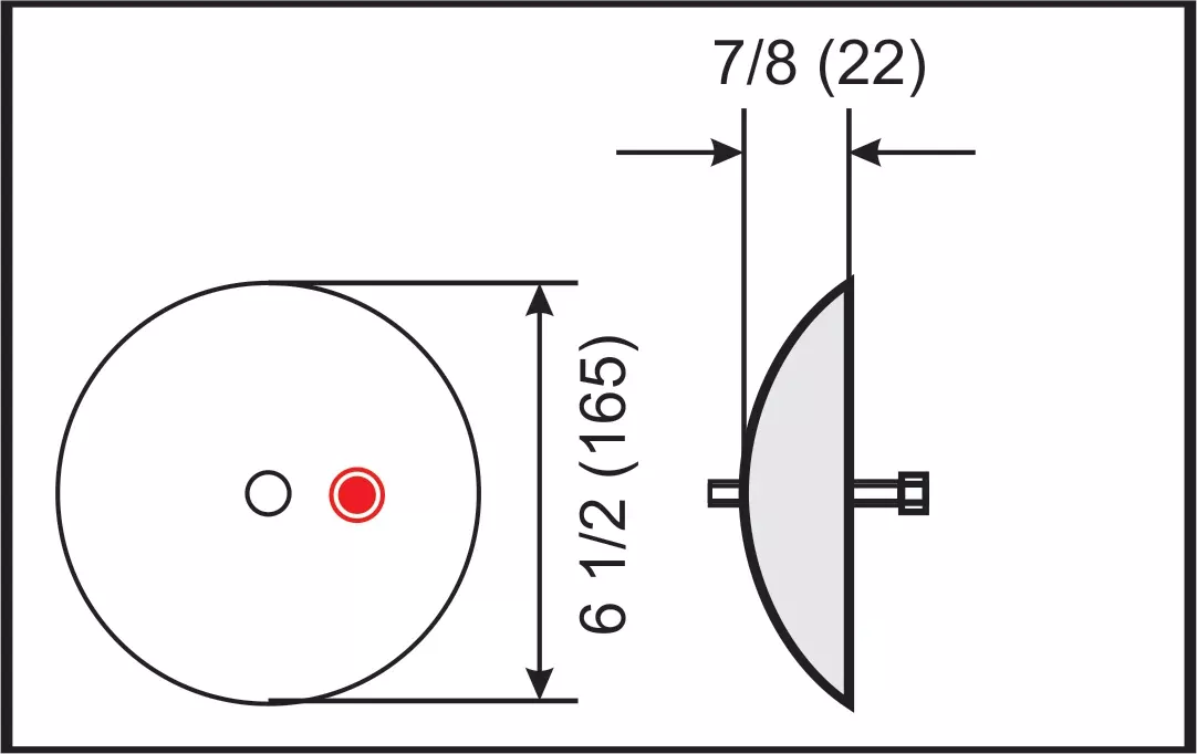 RH6500A Rudder / Trim Tab Half Anode – 6-1/2″ Aluminum