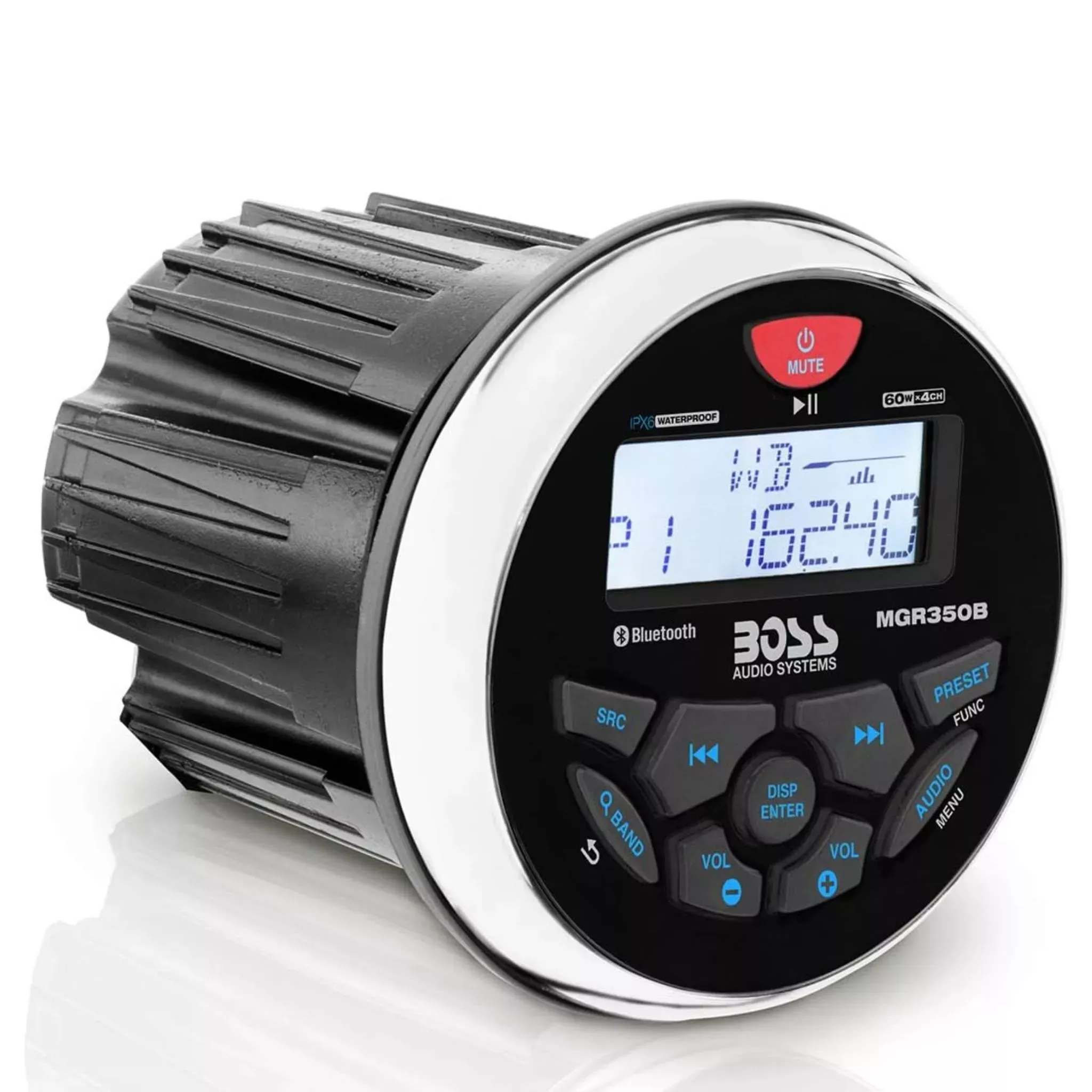 Weatherproof In-Dash Stereo Gauge Receiver